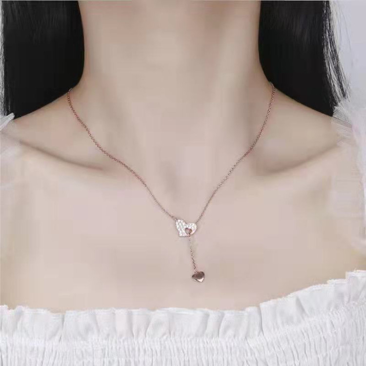 گردنبند نقره رزگلد